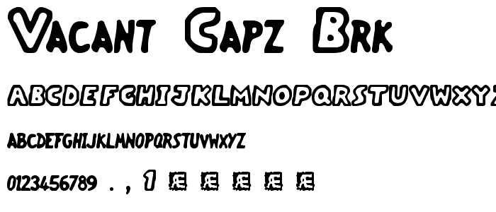 Vacant Capz BRK font